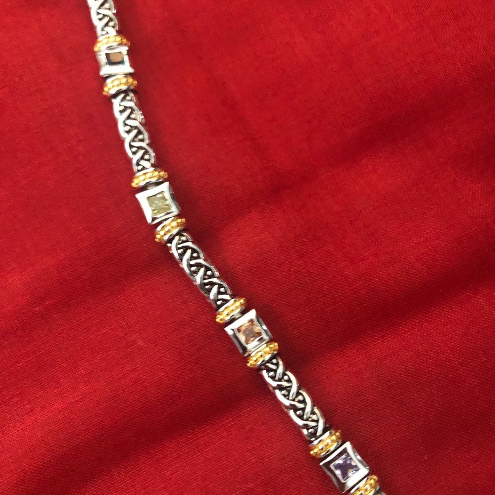 Silver tennis bracelet